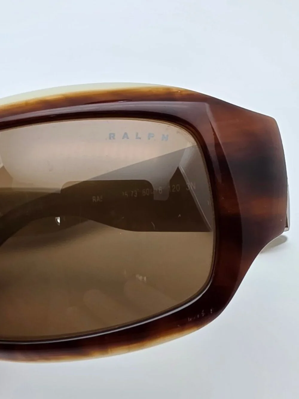 Ralph Lauren RA5004 53573 Tortoise on Green Frame Brown Lens Sunglasses 60mm